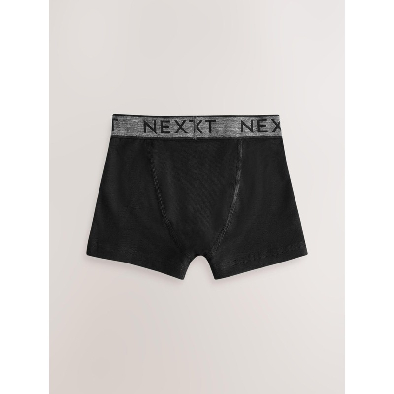 NEXT Pack of 10 Briefs, Black With Grey Waistband