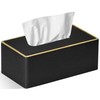 Tissue Box Cover Rectangular PU Leather Facial Tissue Dispenser Box