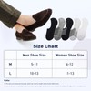 SIXDAYSOX Black Mens No Show Socks 6 Pairs Invisible Low