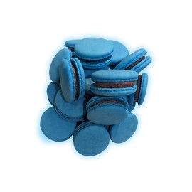 Macarons - Blueberry French Macarons 12 Pack, Gourmet Cookie Gift Box, Macaroon