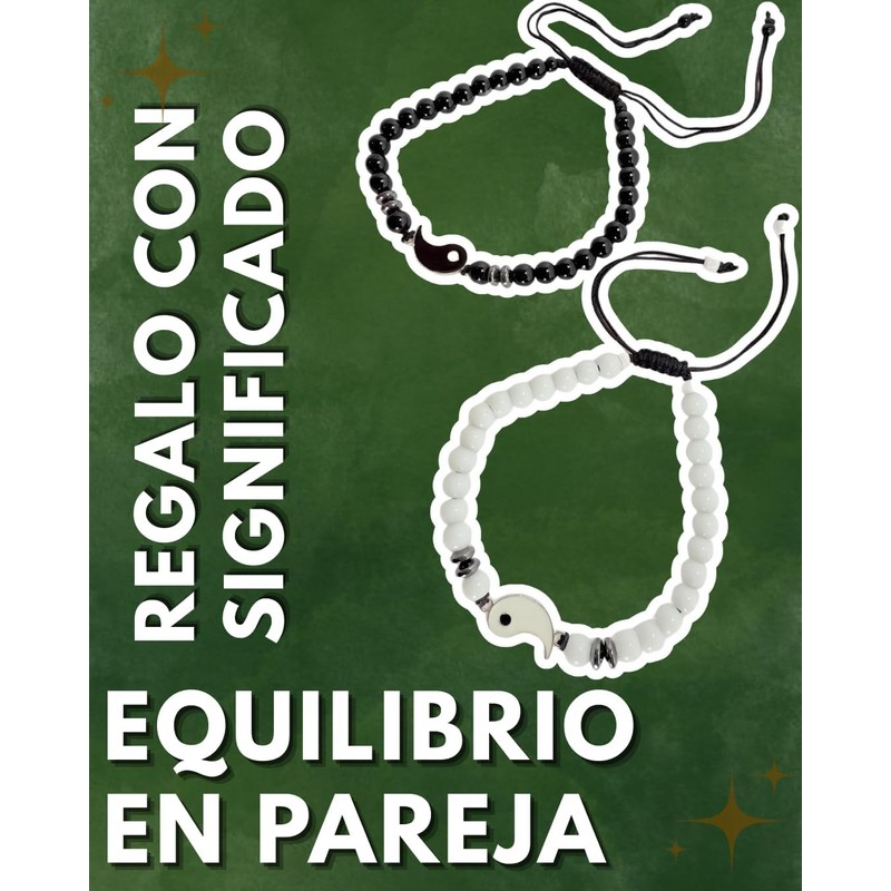 Pulsera energetica para atraer Amor, Energía y Armonía, Ajustable, de