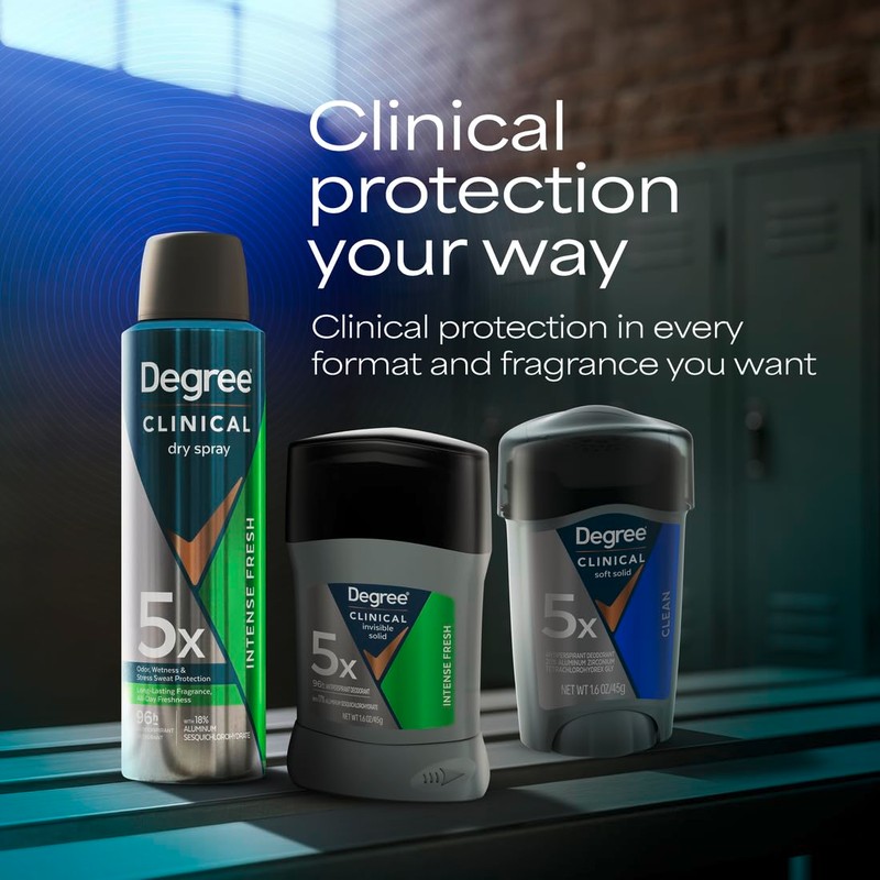Degree Men Antiperspirant Deodorant Clean 72-Hour Sweat & Odor Protection