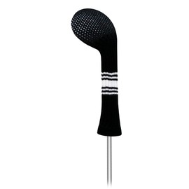 LeFeng 1 Piece Knitted Golf Club Covers for Woods and Hybrid – Durable, Scratch-Resistant Vintage Headcovers for Men and Women, Classic Golf Accessories(Pure Black, for Hybrid)