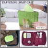 Traveling Soap Holder with Lid, Standard Size Bar Soap Container,
