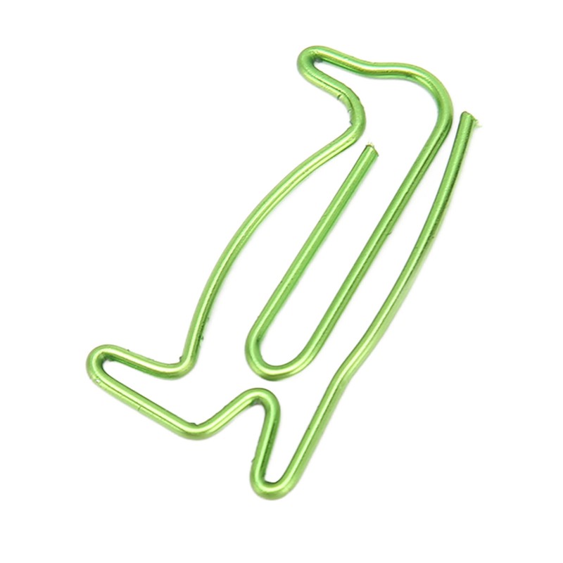 100Pcs Paper Clips Cute Unique Penguin Shape Electroplating Process Lightweight