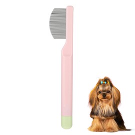 Eye Comb for Small Dogs, Stainless Steel Flea Comb for Small Dogs Gentle Round-Head Grooming Tool Tear Stain Combs Design for Pet Facial Paw Grooming Cats Dog