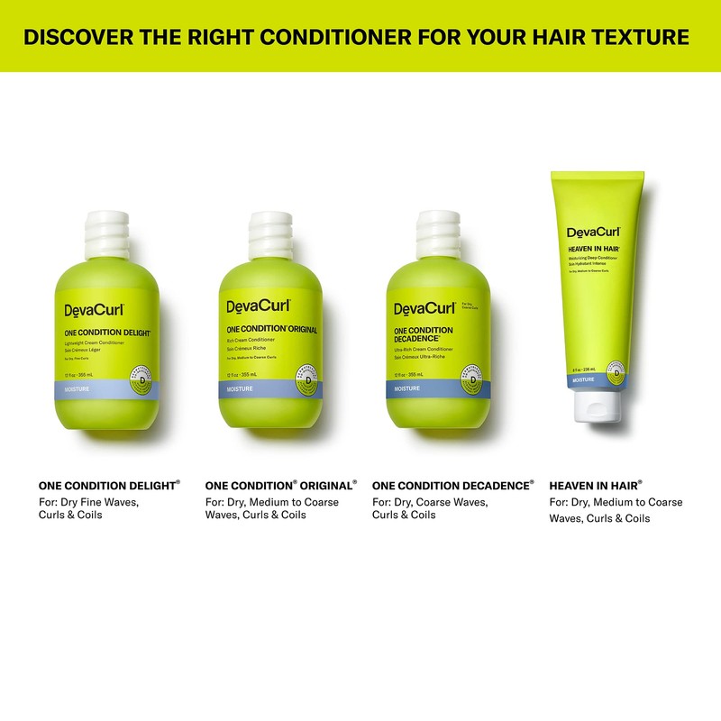 DevaCurl One Condition Decadence Ultra-Rich Cream Conditioner, Green Oasis, 12