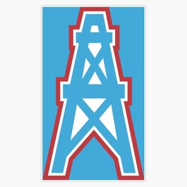 The Oilers-Pump Winning Old-Houston Bumper Sticker Vinyl Decal 5"