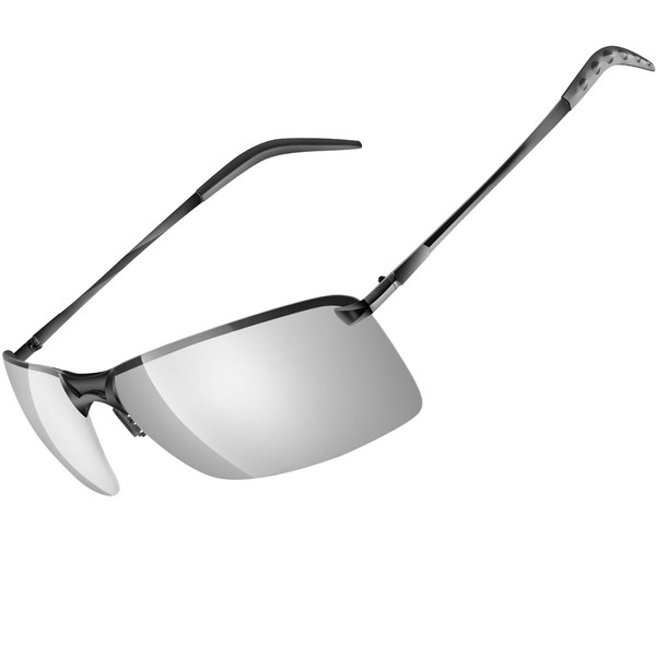 Kindpack Polarized Sports Sunglasses, Color Changing Dimming Polarized Glasses, Day