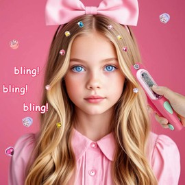 Gosuoa Hair Gem Stamper, Bling Hair Jewels Hair Bedazzler for Girls 3-12