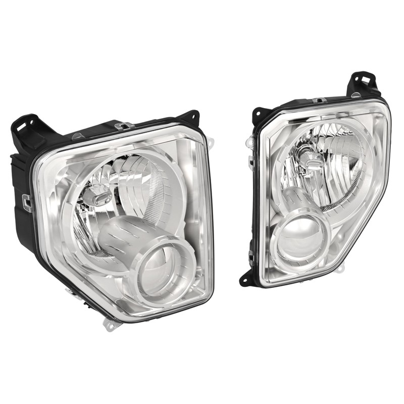 HECASA Pair Headlights Compatible with 2008-2012 Jeep Liberty Replacement for
