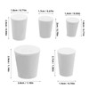 TOPPERFUN 50Pcs Rubber Stoppers, 5 Sizes of Solid Test Tube