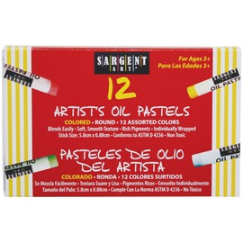 Sargent Art 22-2017 12-Count Oil Pastels Assorted, 5.9 by 0.9-Cm