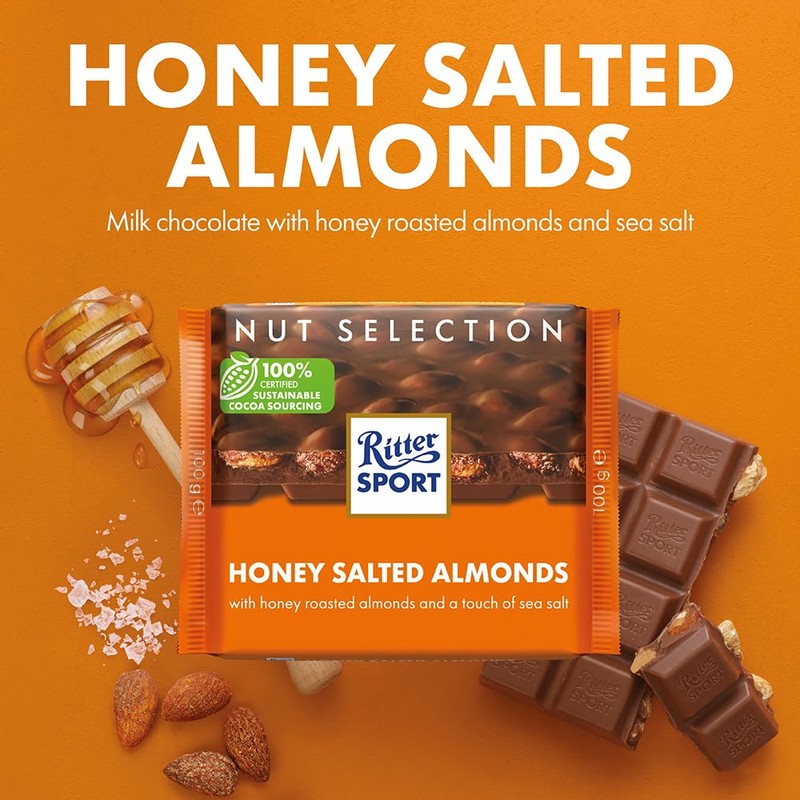Ritter Sport nut class honey Salt Almond chocolate bar (11