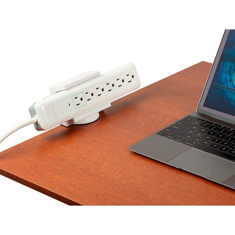 Monoprice Desk Clamp Holder - White For Surge Protectors, Power