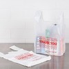 Plastic Bag-White Plain Thank You T-Shirt Bag 11.5"x6.5"x21.5" (White Thank