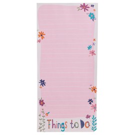 Karma, Large Magnetic Notepads, Notepads for Grocery List, Shopping List, To-Do List, Reminders, Strong Magnetic Back, Memo Notepad 100 Sheets Per Pad, Cute Colorful Designs - Floral