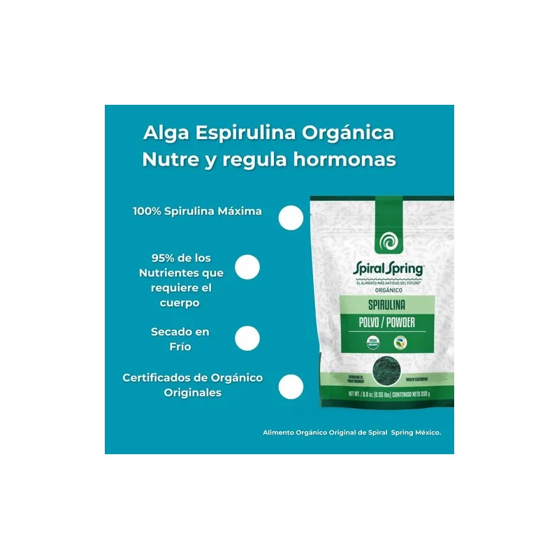 1 Bolsa De Alga Spirulina En Polvo