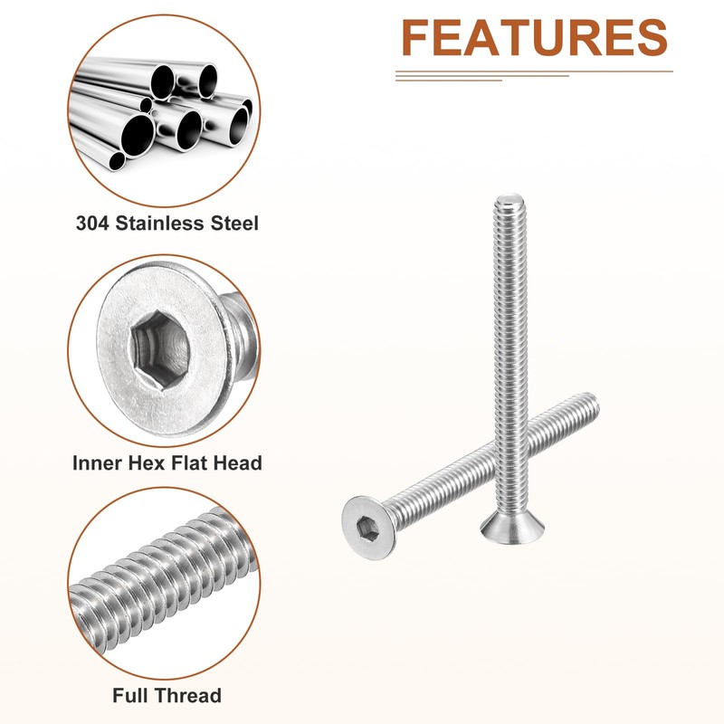 DTGN 1/4-20 x 3 Flat Head Socket Cap Screws, 25
