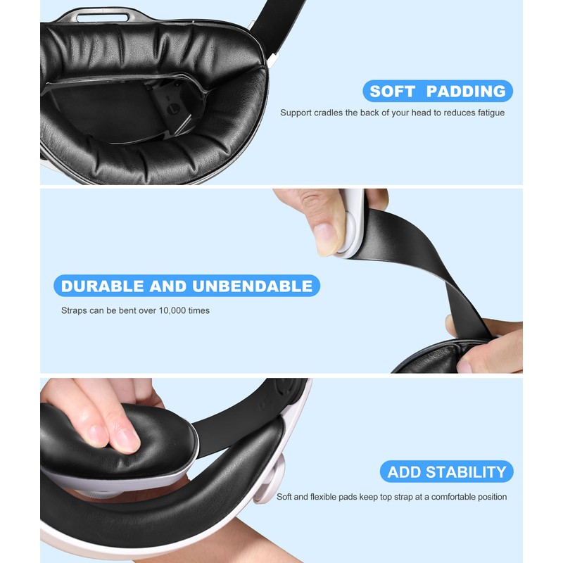 DXKK Head Strap for Meta Quest 3/3s/2, VR Headset Strap