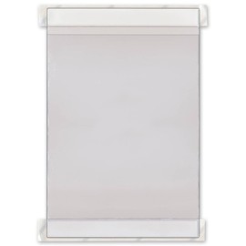StoreSMART - Double Face Adhesive Window Display - White Header & Footer - 10 Pack - DF2003S-W-10