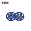 sourcing map 5 Set Sew-on Snap Buttons 19mm Metal Snap