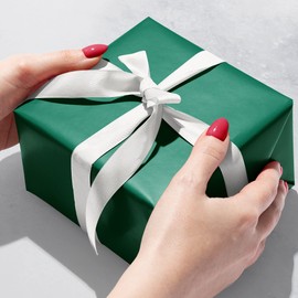 Jillson Roberts Bulk 1/4 Ream Solid Color Gift Wrap Available in 20 Colors, 24" x 208', Hunter Green Matte
