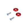 CNC Fork Caps / Countersunk Discs Aluminium Red for S51,