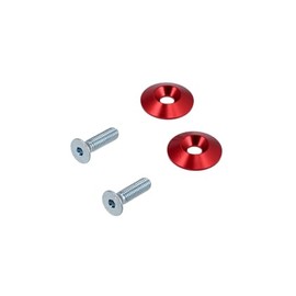 CNC Fork Caps / Countersunk Discs Aluminium Red for S51, S50, S70, S53, S83