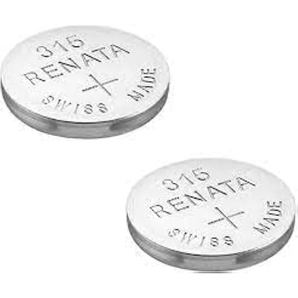 Renata 315 SR716SW Batteries - 1.55V Silver Oxide 315 Watch Battery (2 Count)