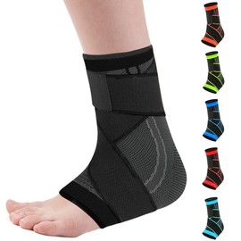 Novetec Ankle Brace for Men & Women Adjustable Compression Ankle Support Ankle Sleeve for Plantar Fasciitis, Achilles Tendon, Sprained Ankle, Stabilize Ligaments, Sports Protection (Black, X-Large)
