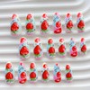 Almond Press On Nails Medium Fake Nails Strawberry With Gradient