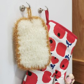 Toast and Eggs Shaped Acrylic Dish Scrubbers, Cute Food Shaped Net Cloth Kitchen Scrubber/Dish Sponge/Dishcloths