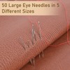 RITDVNI 50 Pcs Sewing Needles Large Eye Hand Sewing, 5