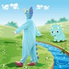 Lifeye Adult Triceratops Pajamas Animal Cosplay Costume Blue
