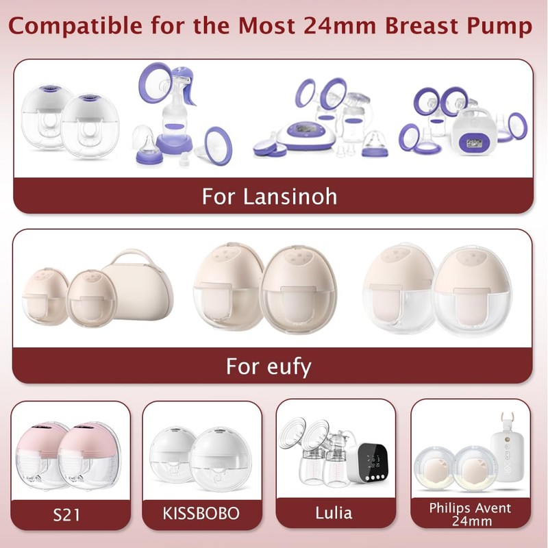 12mm Flange Inserts 8PCS Compatible with Momcozy M6/M5/M9/ S12 Pro/S9