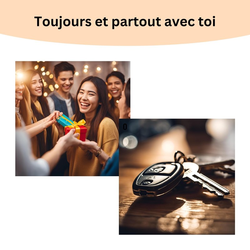 EVEMATE Frankreich Schlüsselanhänger mit Gravur (Prends soin de toi)