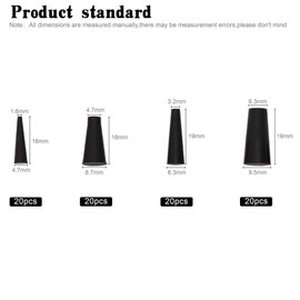 Small Rubber Silicone Powder Coating Tapered Plugs Stoppers for Holes Vacuum Line Hose Assorted Kit 80 Piece 1/16inch to 5/16inch