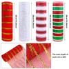 4 Rolls Christmas Poly Burlap Mesh Ribbon 10 Inches 40