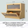 LOHASOK Bread Box for Kitchen Countertop: 2-Tier Bamboo Large Bread