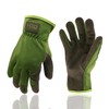 HANDLANDY Leather Gardening Gloves, Utility Work Gloves for Drivers, Mechanics