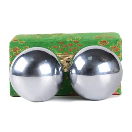 STCREE TQGJST56 1.9" Stainless Steel Baoding Balls with Bell Hand Training Balls Stress Relief Hand Therapy