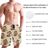 visesunny Monkey and Banana Seamless Pattern Men's Swim Trunks Quick