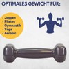 Best Sporting Vinyl Dumbbell 0.5 1.0 or 1.5 kg, Anthracite
