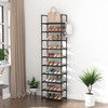 LANTEFUL 10 Tiers Tall Shoe Rack 20-25 Pairs Boots Organizer
