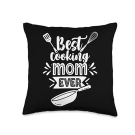 Cooking Mothers Day Cute Kitchen Mama Best Mom Ever Cook Mommy Mama Mother's Day Throw Pillow, 16x16, Multicolor