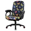 YOXEULL Butterfly Black Computer office chair covers stretchable Soft Fit