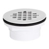 EZ-FLO 15303 PVC No-Caulk Replacement Drain Strainer/Stopper for Shower Bathtub,