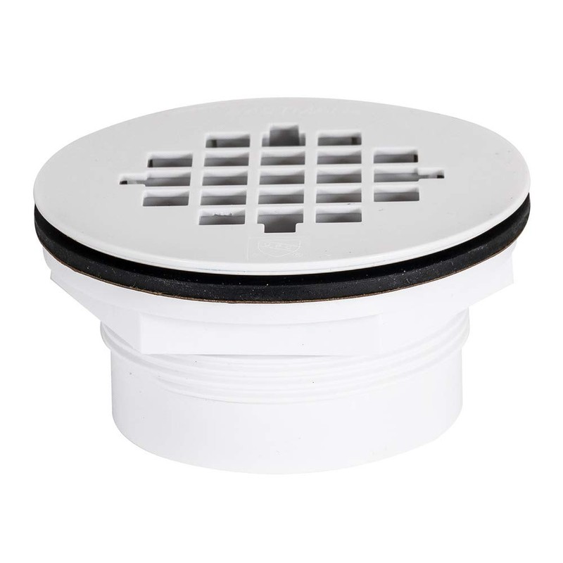 EZ-FLO 15303 PVC No-Caulk Replacement Drain Strainer/Stopper for Shower Bathtub,