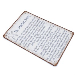 DAIERCY Funny Vintage Sign Starfish Poem by Loren Eiseley The Starfish Story Metal Tin Signs for Kitchen Garden Garage Bathroom Wall Decor 140X200 mm